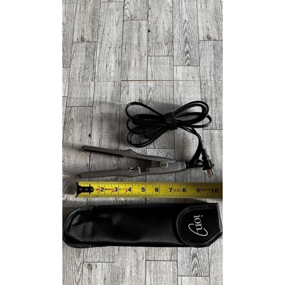 Ion Titanium Platinum 1" Hair Styling Flat Iron Straightener Mini Travel & case - Picture 5 of 5